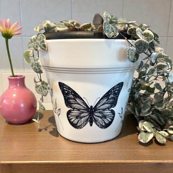 Hand Crafted Other - Planter with Butterfly